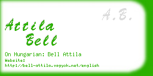 attila bell business card